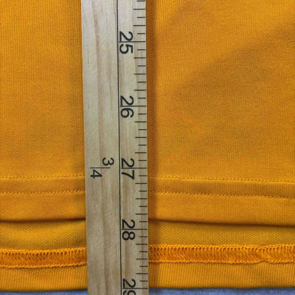 Under Armour Polo Shirt Men Small Yellow HeatGear Golf Athletic Performance Logo - Picture 10 of 10